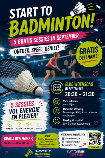 Start to Badminton september 2026